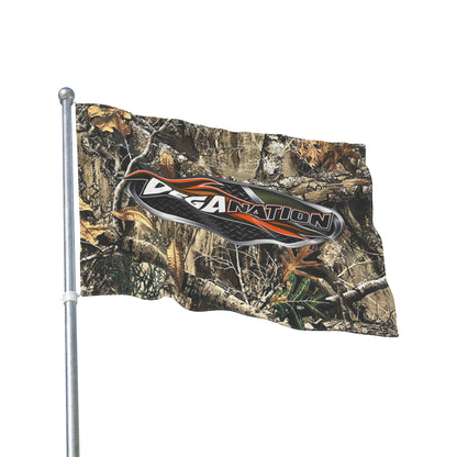 DegaNation Camo Double-Sided Flag — Outdoor Hunting & Truck Banner