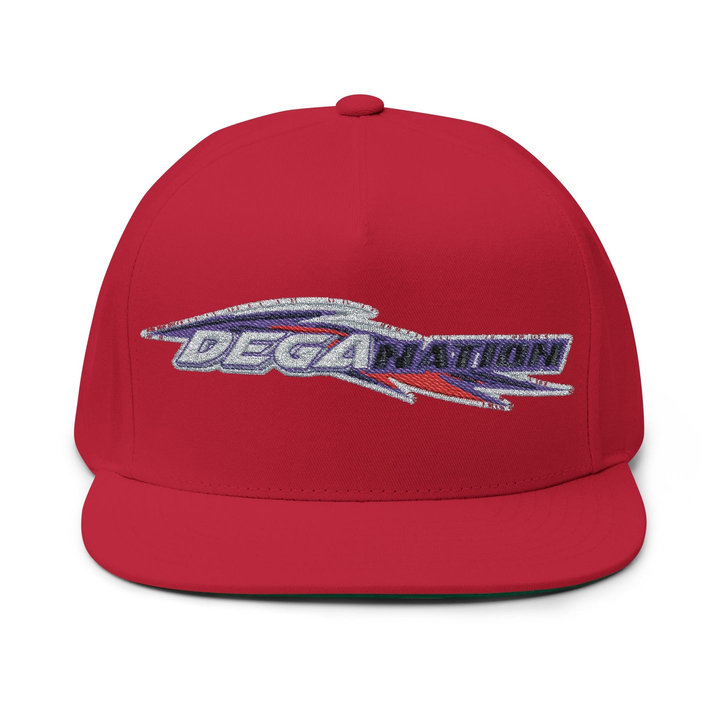Stylish Flat Bill Cap - Embroidered DESA Nation, Sporty Hat, Gift for Sports Fans, Custom Snapback, Fashionable Headwear