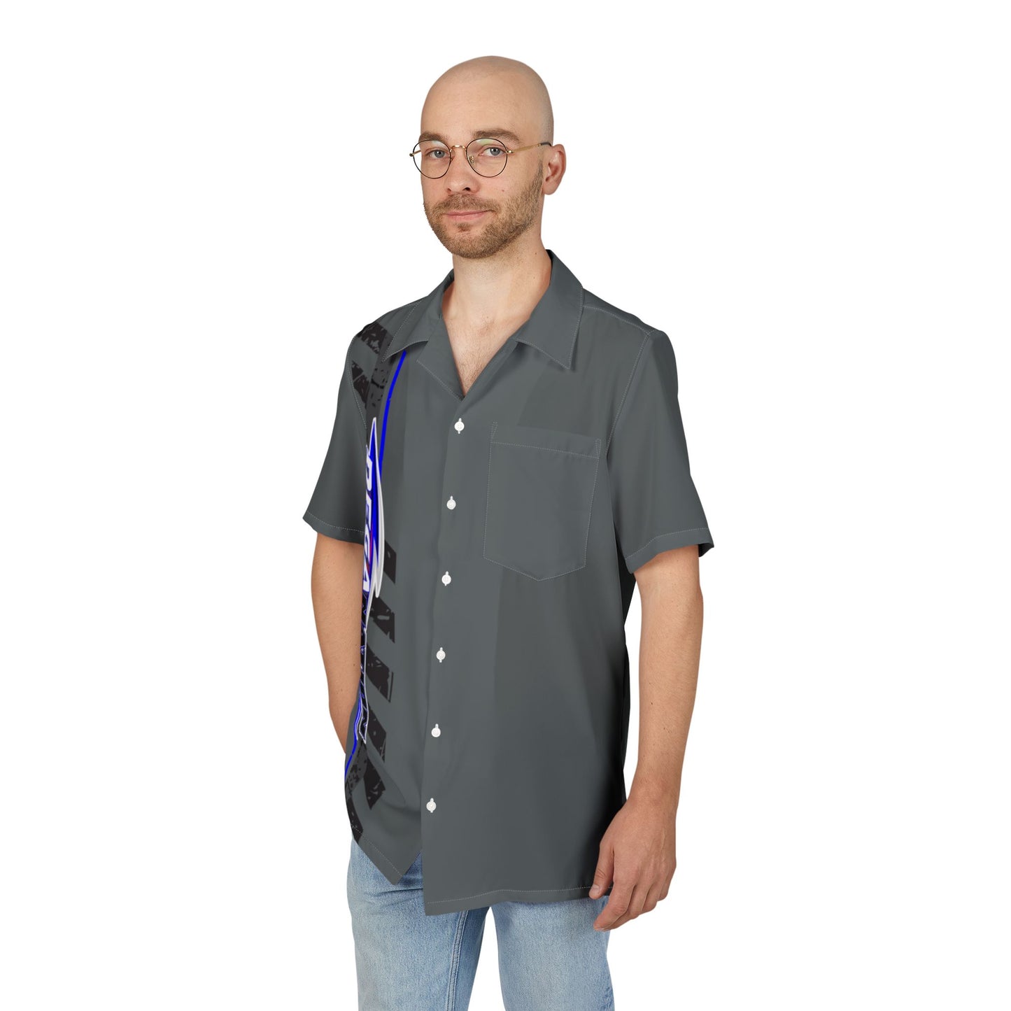Unisex Hawaiian Button-Down Shirt with Racing Design - Perfect for Beach Days, Summer Parties, and Racing Fans, Great Gift Idea, [...]