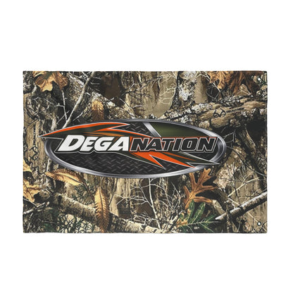 DegaNation Camo Double-Sided Flag — Outdoor Hunting & Truck Banner