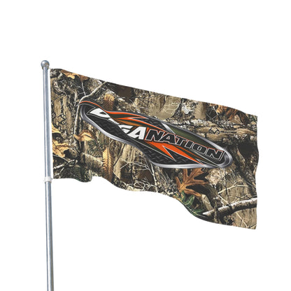 DegaNation Camo Double-Sided Flag — Outdoor Hunting & Truck Banner