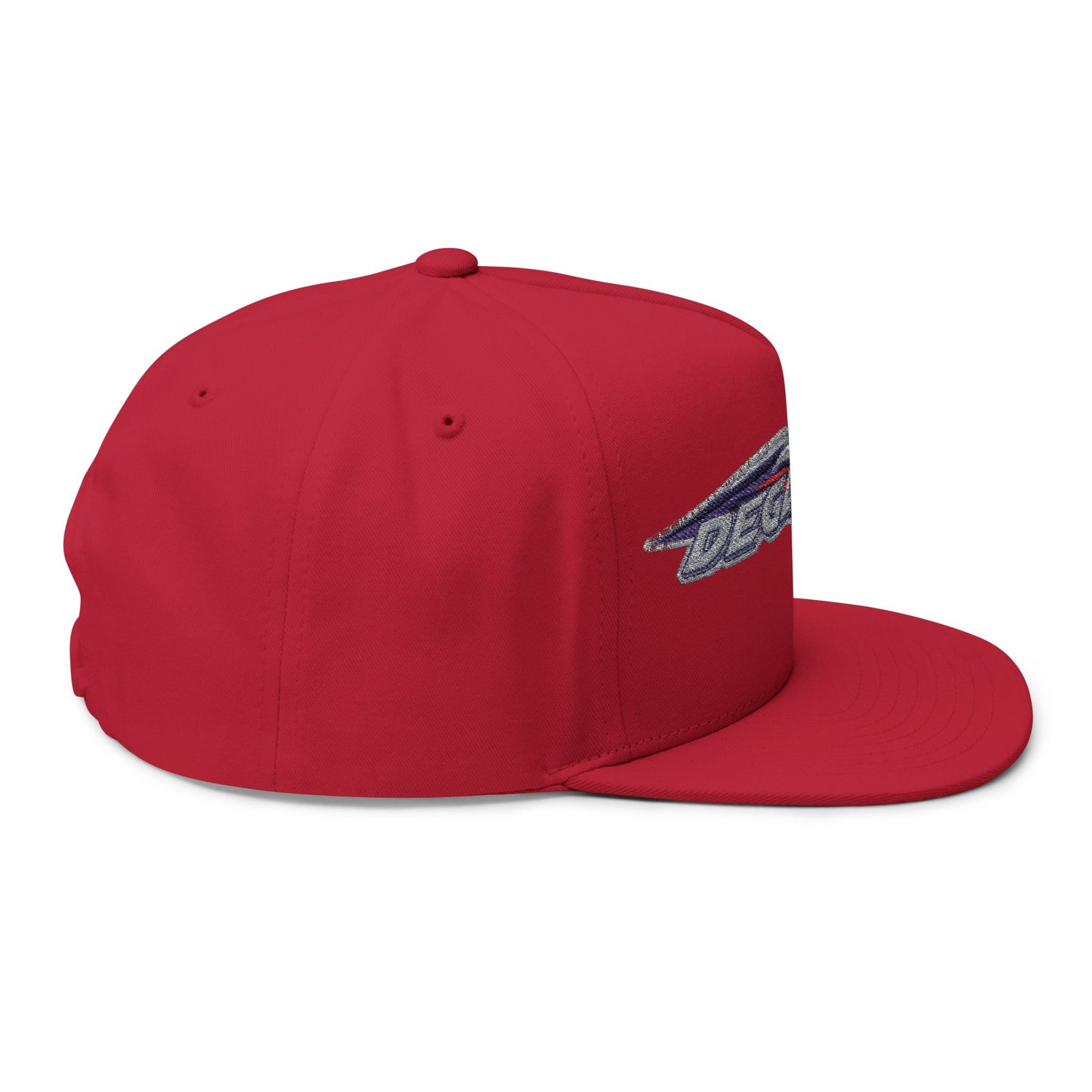 Stylish Flat Bill Cap - Embroidered DESA Nation, Sporty Hat, Gift for Sports Fans, Custom Snapback, Fashionable Headwear