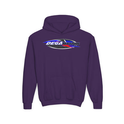 Youth Racing Hoodie with Dega Design, Kids Sweatshirt, Gift for Young Motorsports Fans, Race Day Apparel, Youth Casualwear