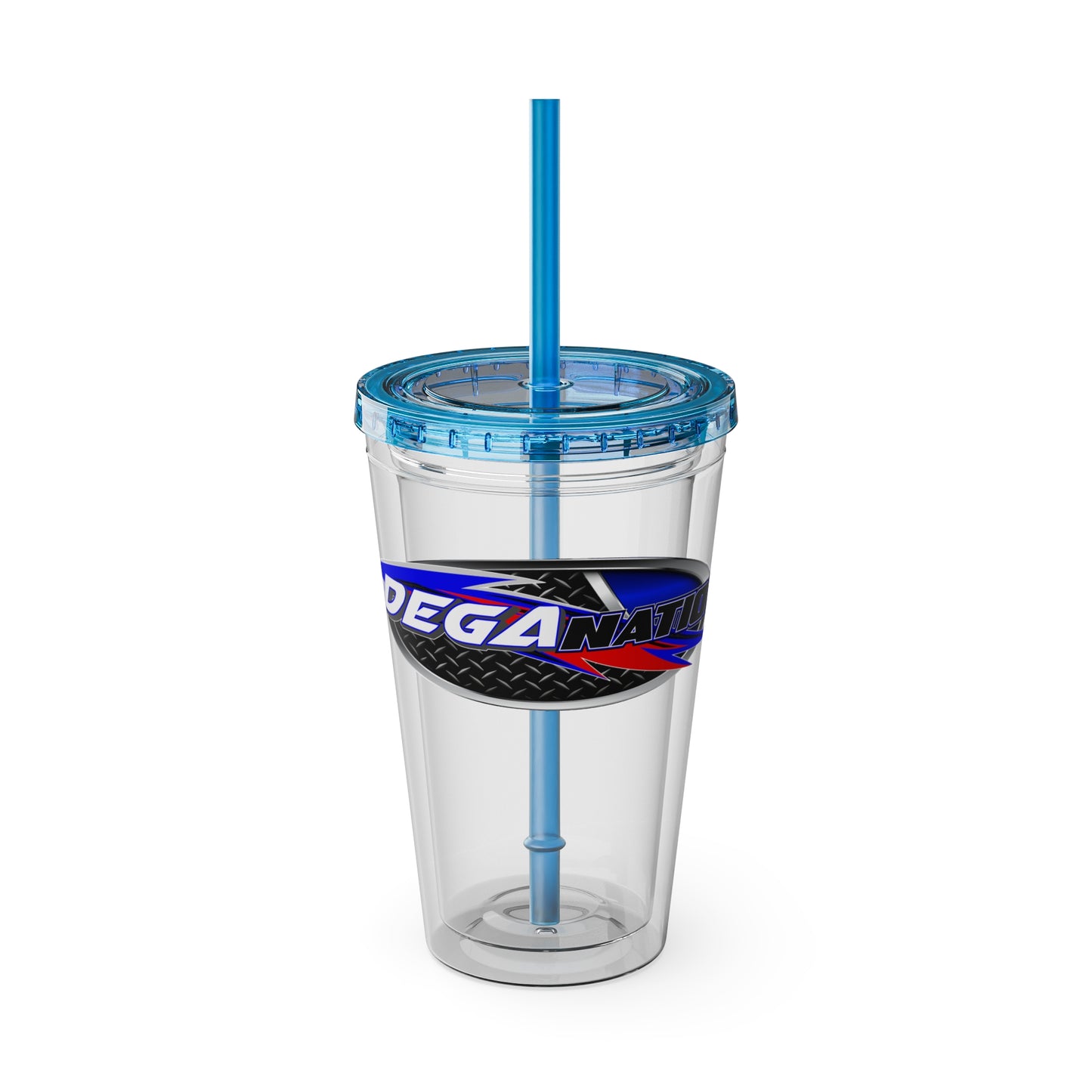 16oz Sunsplash Double-Wall Tumbler with Straw