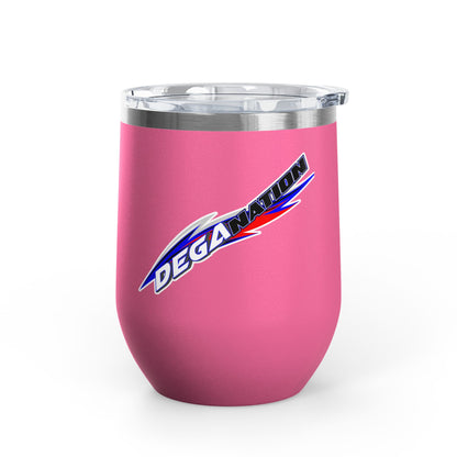 Personalized Wine Tumbler, 12oz - Perfect for Wine Lovers, Gift for Him/Her, Deganation Design, Party Favor, Celebration Drinkware