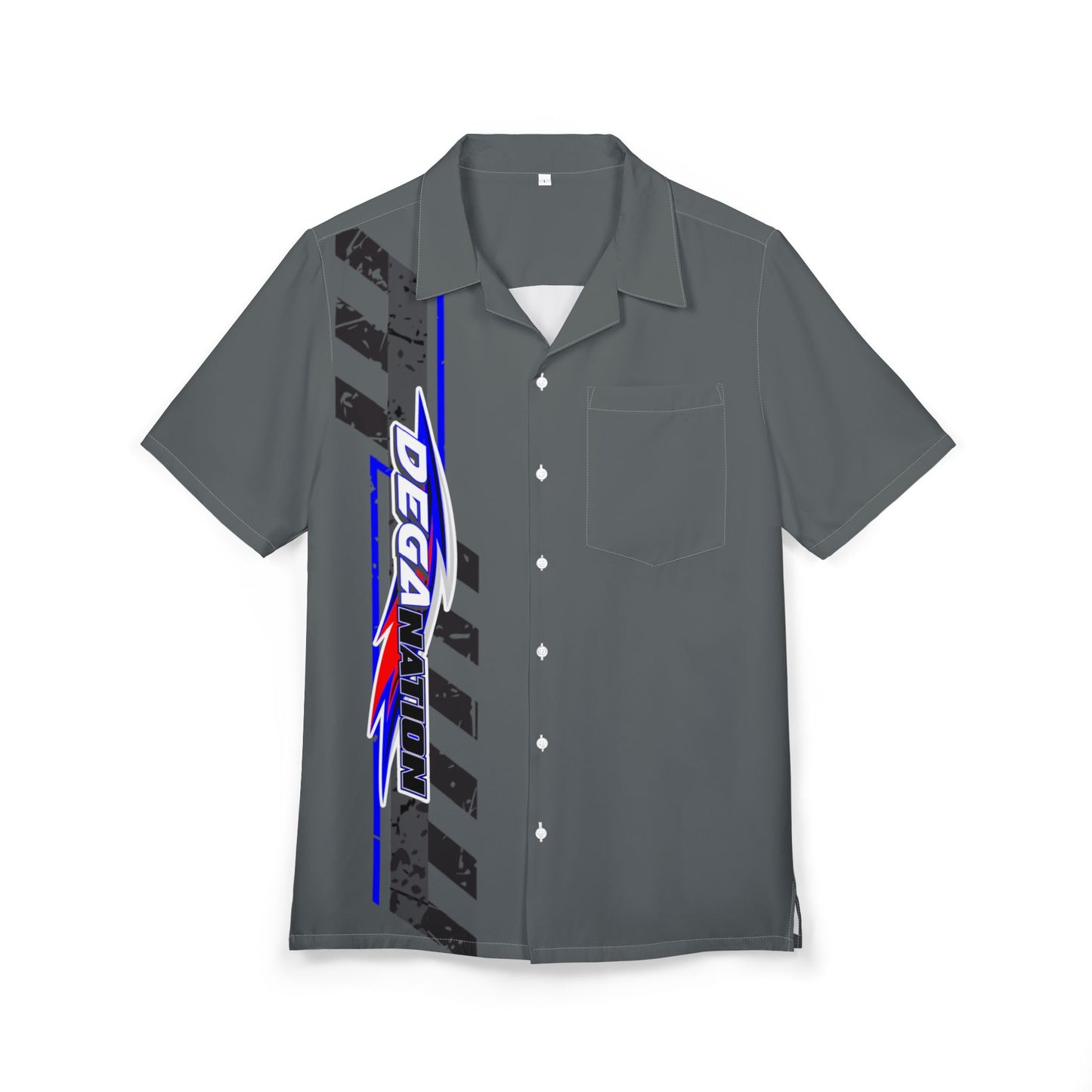 Unisex Hawaiian Button-Down Shirt with Racing Design - Perfect for Beach Days, Summer Parties, and Racing Fans, Great Gift Idea, [...]