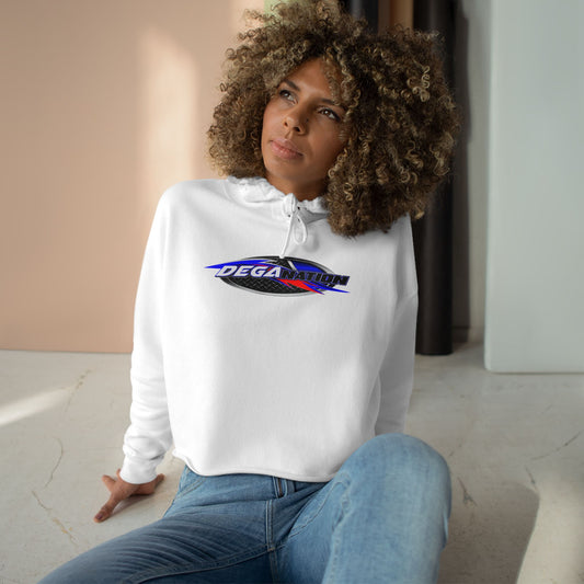 Stylish Crop Hoodie with Retro Racing Design - Perfect Gift for Sports Fans, Casual Wear, Spring Fashion, Comfortable Outerwear