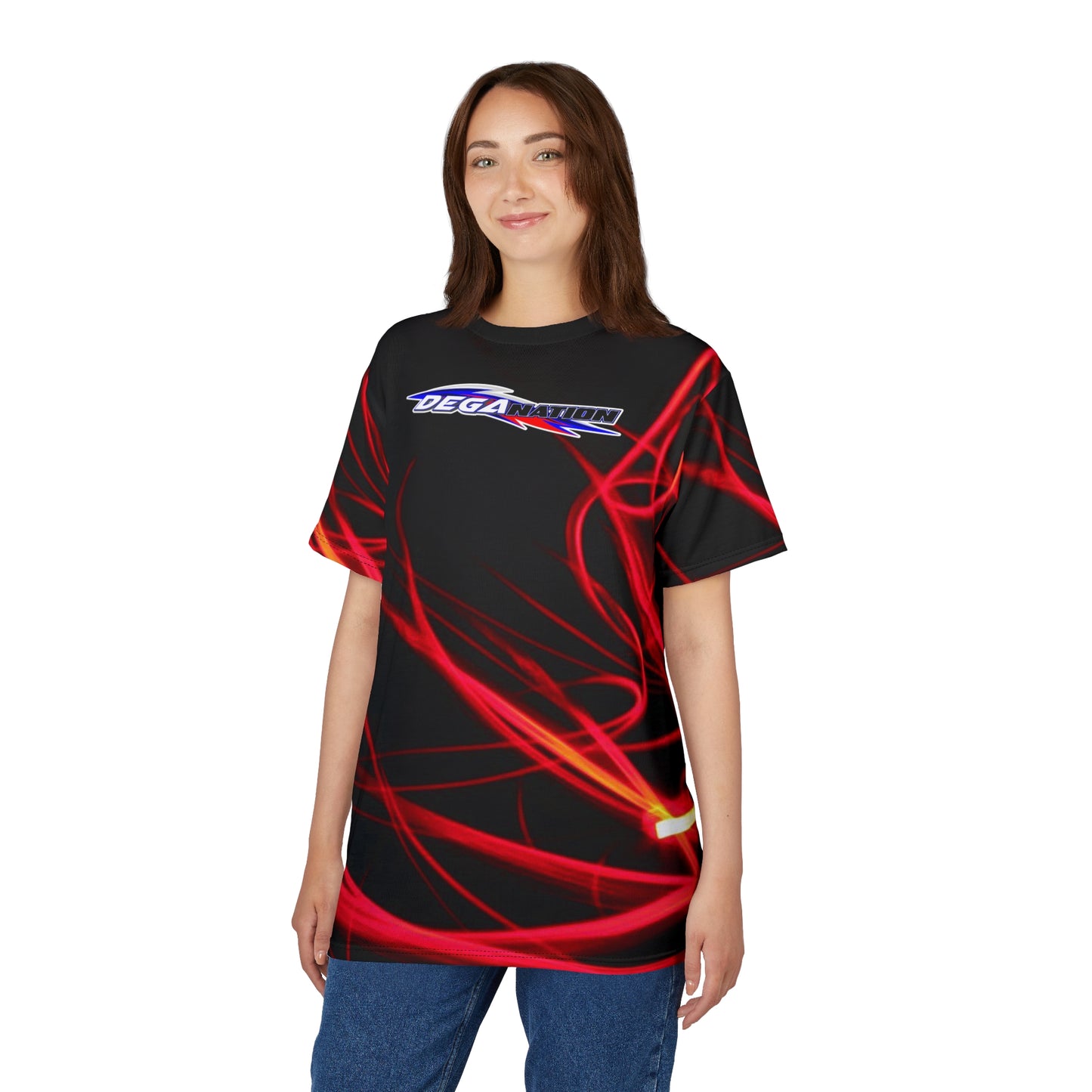 Dega Nation Red Flame All-Over Print Tee