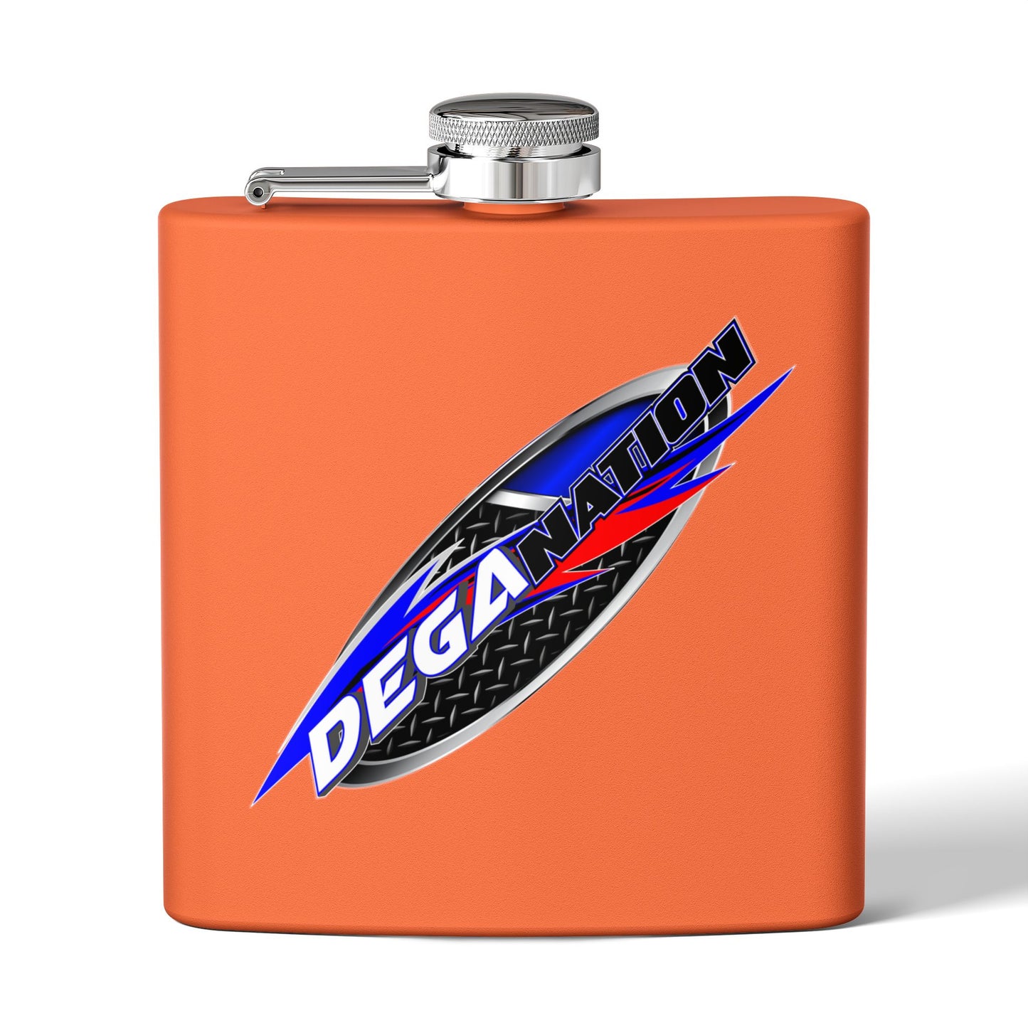 Personalized Deganation Stainless Steel Flask - 6oz Engraved Drinkware for Sports Enthusiasts
