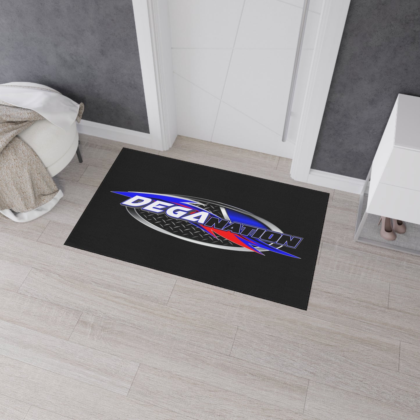 Custom Heavy Duty Floor Mat with Deganation Logo - Durable & Stylish for Auto Enthusiasts