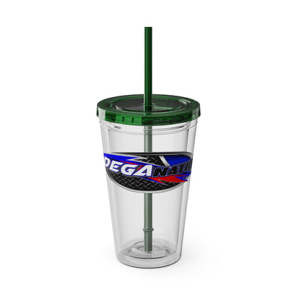 16oz Sunsplash Double-Wall Tumbler with Straw