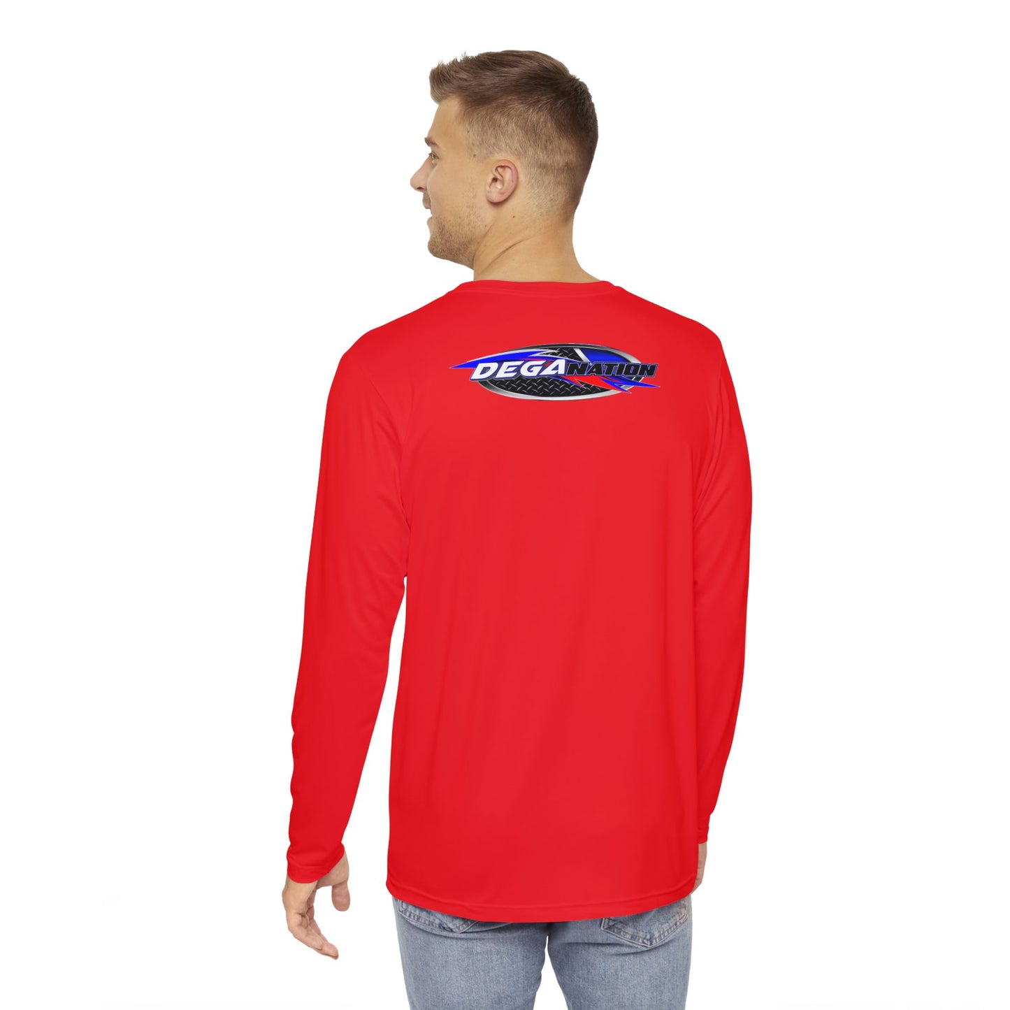 Men's Long Sleeve Performance Shirt - Stylish Sports Tee with Bold Graphics