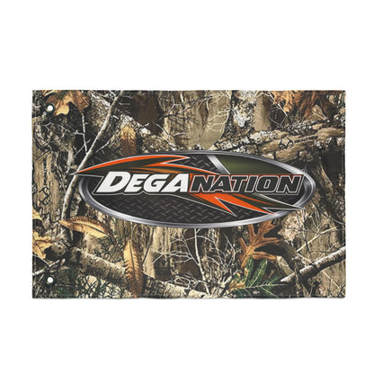 DegaNation Camo Double-Sided Flag — Outdoor Hunting & Truck Banner