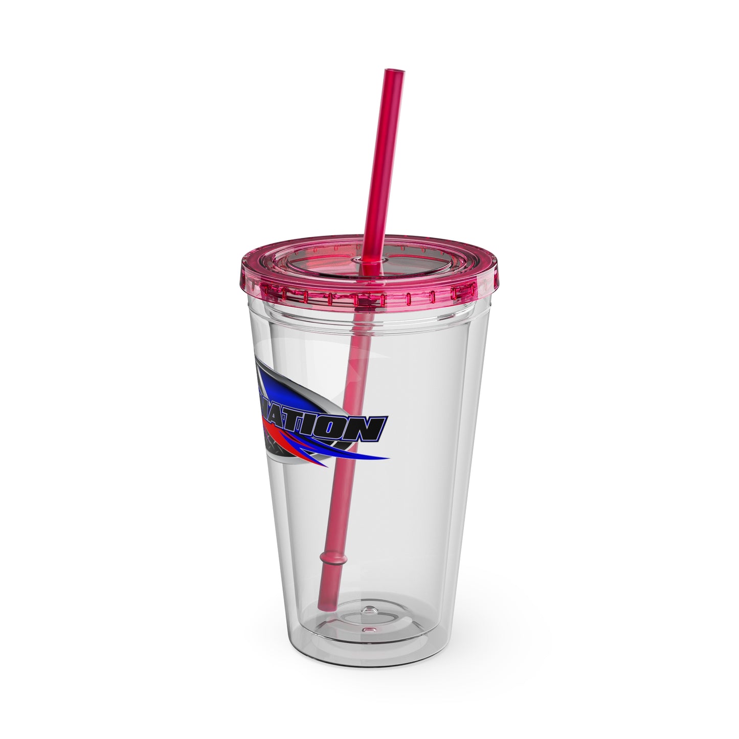 16oz Sunsplash Double-Wall Tumbler with Straw