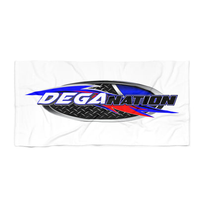 DEGA Nation Beach Towel | Summer Vibes, Pool Parties, Vacation Essential, Stylish Beach Gear, Gift for Race Fans