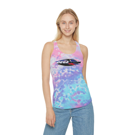 Casual Tie Dye Racerback Tank Top - Trendy Summer Wear for Active Lifestyle