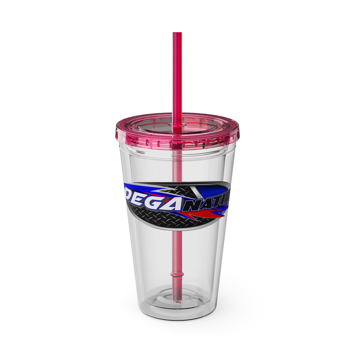 16oz Sunsplash Double-Wall Tumbler with Straw
