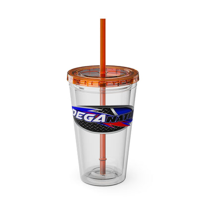 16oz Sunsplash Double-Wall Tumbler with Straw