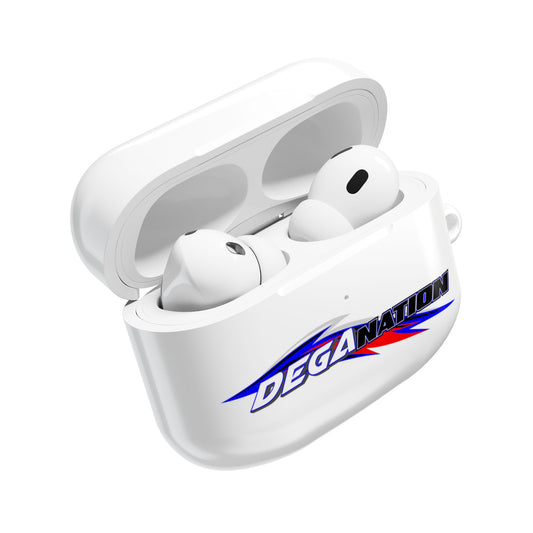 AirPod Case with 'DEGA NATION' Design - Stylish Silicone Cover for Music Lovers, Gift for Gamers, Trendy Accessory for Everyday Use