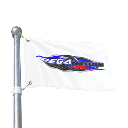 DegaNation Racing Flag — Double-Sided Motorsport Banner