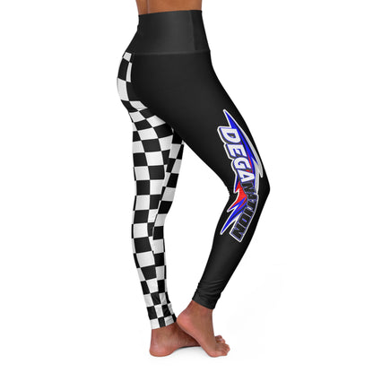 Trendy High Waisted Yoga Leggings, Checkered Print, Exercise Wear, Gift for Fitness Lovers, Stylish Athleisure