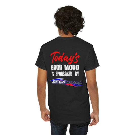 Unisex Heavy Cotton Tee - Today's Good Mood Sponsorship, Cool Casual Wear, Gift for Friends, Racing Fans Apparel, Motivational Style