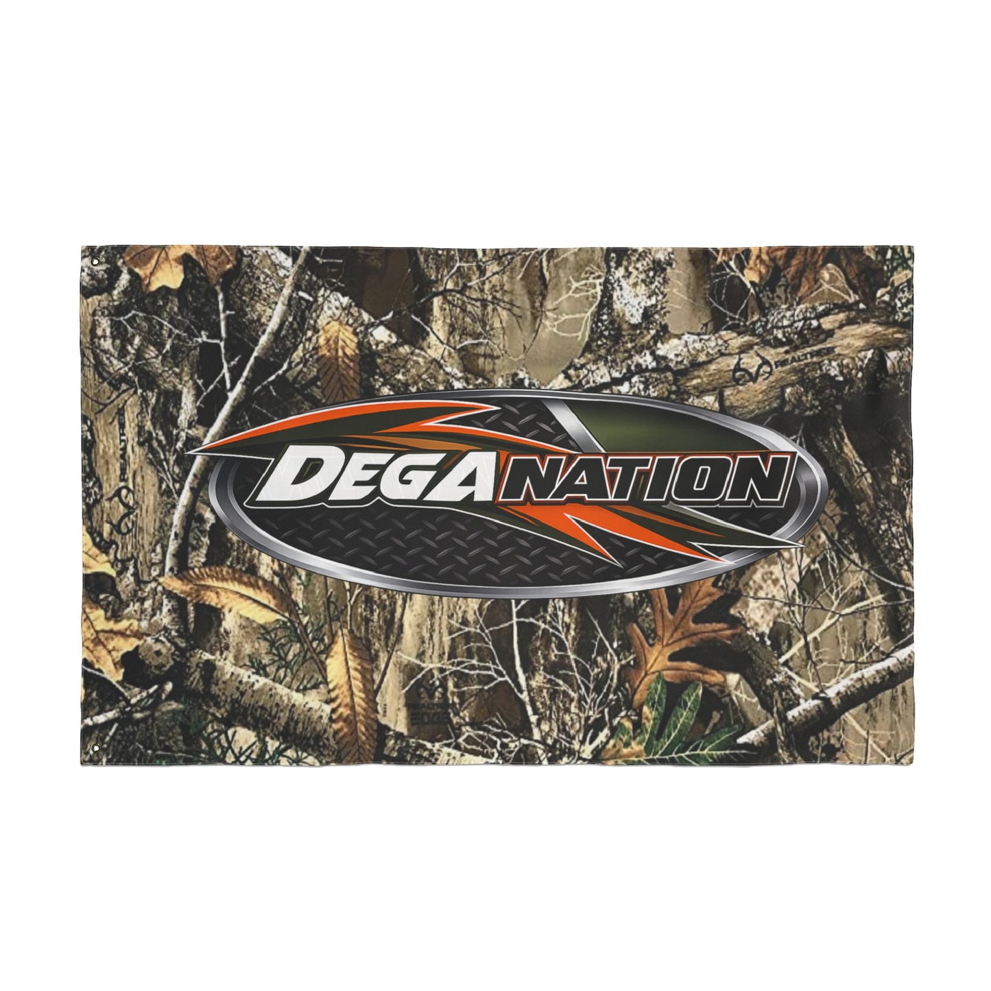 DegaNation Camo Double-Sided Flag — Outdoor Hunting & Truck Banner