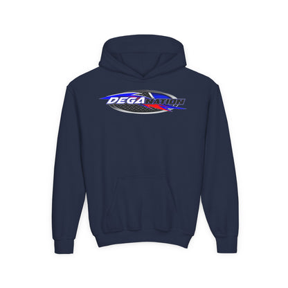 Youth Racing Hoodie with Dega Design, Kids Sweatshirt, Gift for Young Motorsports Fans, Race Day Apparel, Youth Casualwear