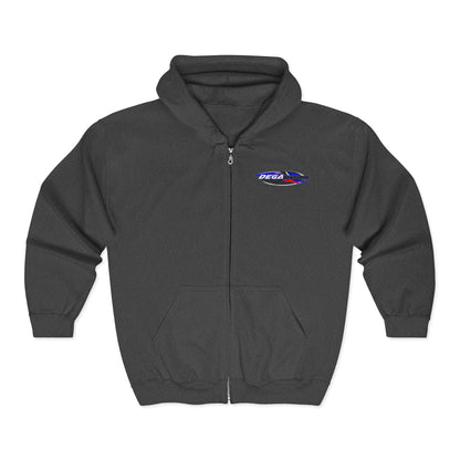 DEGA Nation Full Zip Hoodie - Unisex Athletic Sweatshirt for Race Fans
