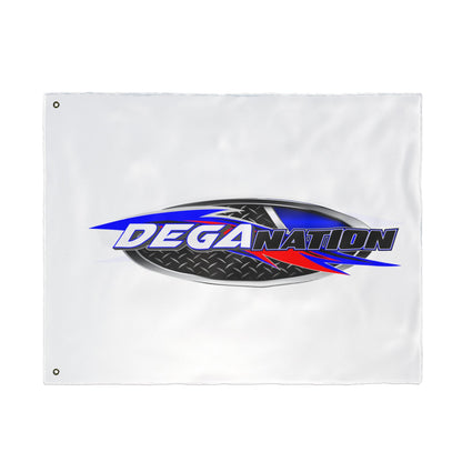DegaNation Racing Flag — Double-Sided Motorsport Banner
