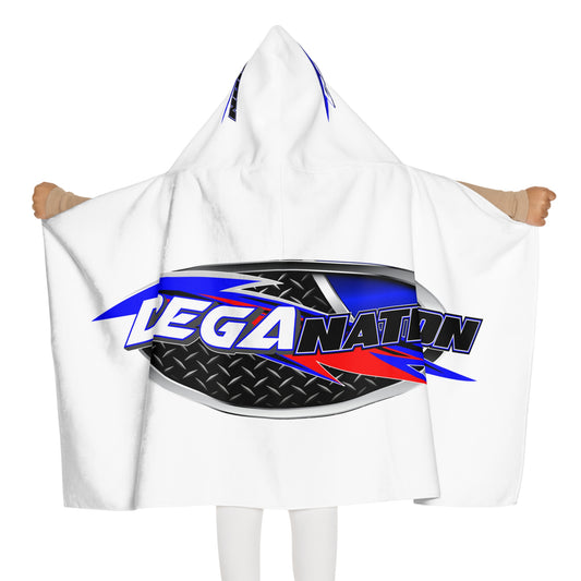 Youth Hooded Towel for Kids, Perfect for Beach Days, Swimming Parties, Pool Fun, Deganation Design, Cozy Drying Experience