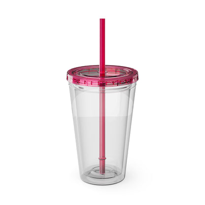16oz Sunsplash Double-Wall Tumbler with Straw