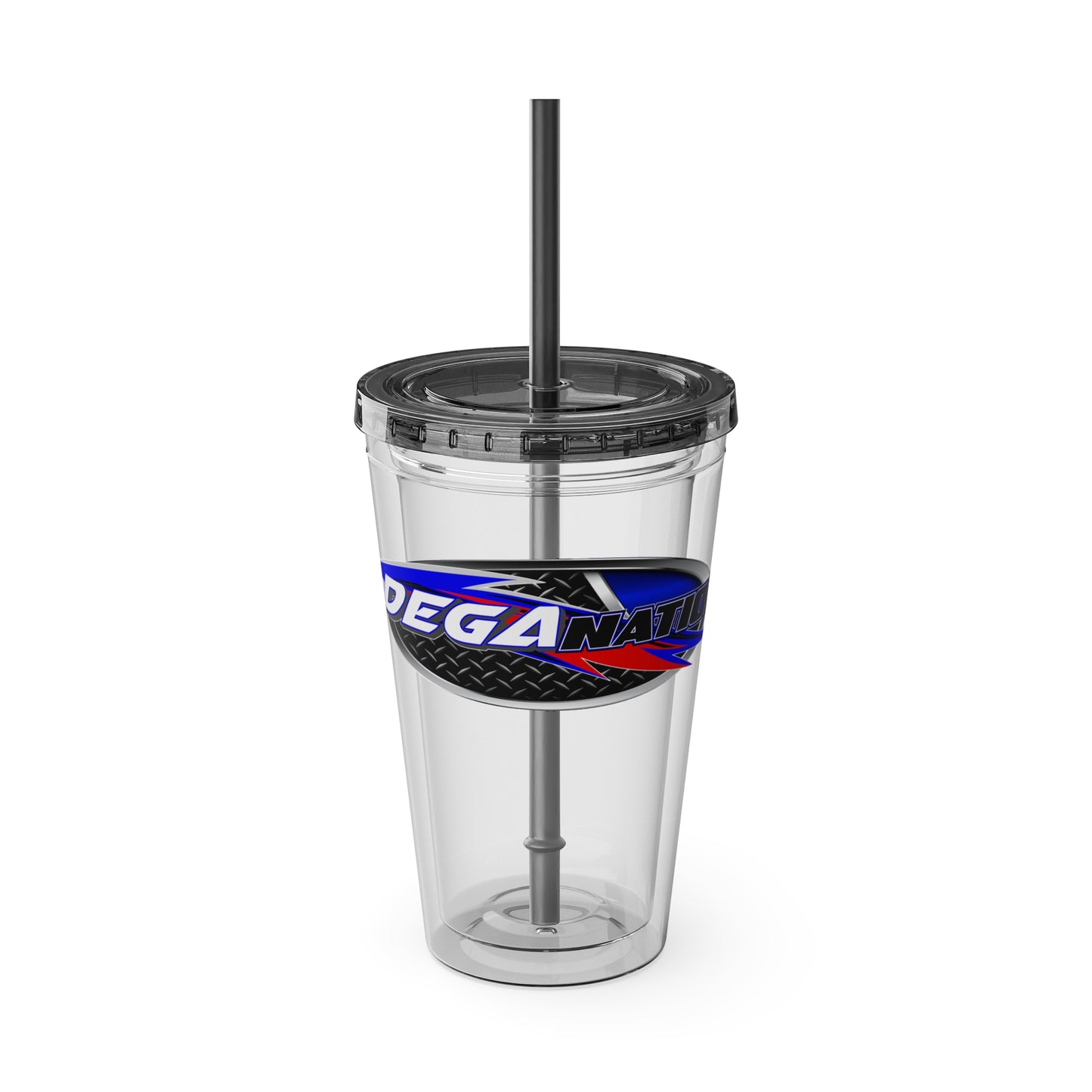 16oz Sunsplash Double-Wall Tumbler with Straw