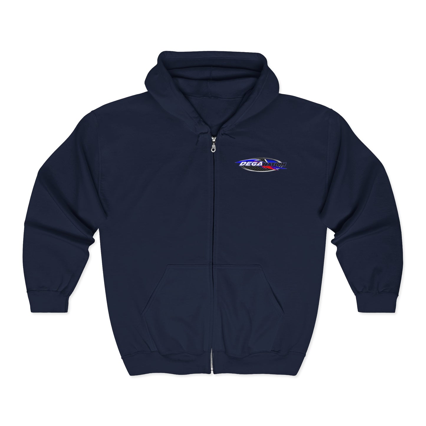 DEGA Nation Full Zip Hoodie - Unisex Athletic Sweatshirt for Race Fans