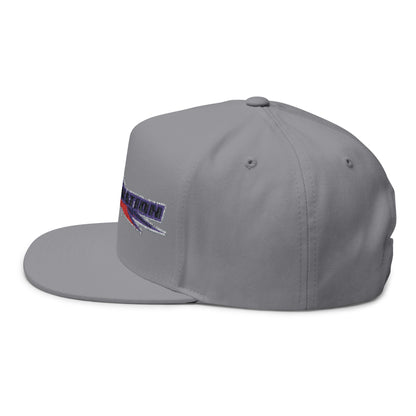 Stylish Flat Bill Cap - Embroidered DESA Nation, Sporty Hat, Gift for Sports Fans, Custom Snapback, Fashionable Headwear