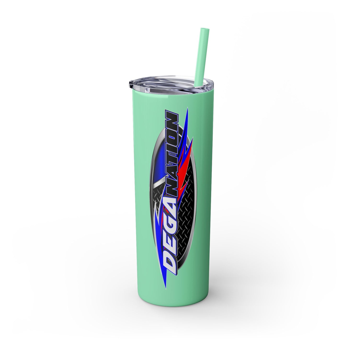 Degamination 20oz Skinny Tumbler with Straw - Perfect for Racing Enthusiasts
