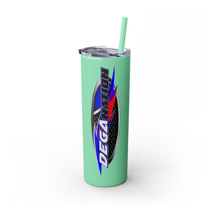 Degamination 20oz Skinny Tumbler with Straw - Perfect for Racing Enthusiasts