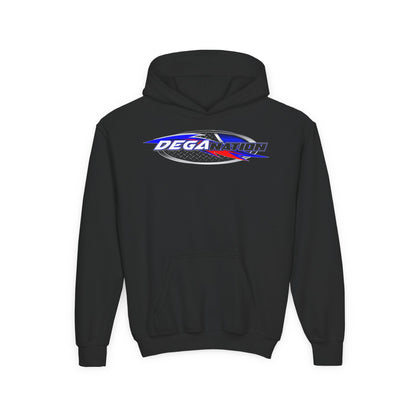 Youth Racing Hoodie with Dega Design, Kids Sweatshirt, Gift for Young Motorsports Fans, Race Day Apparel, Youth Casualwear