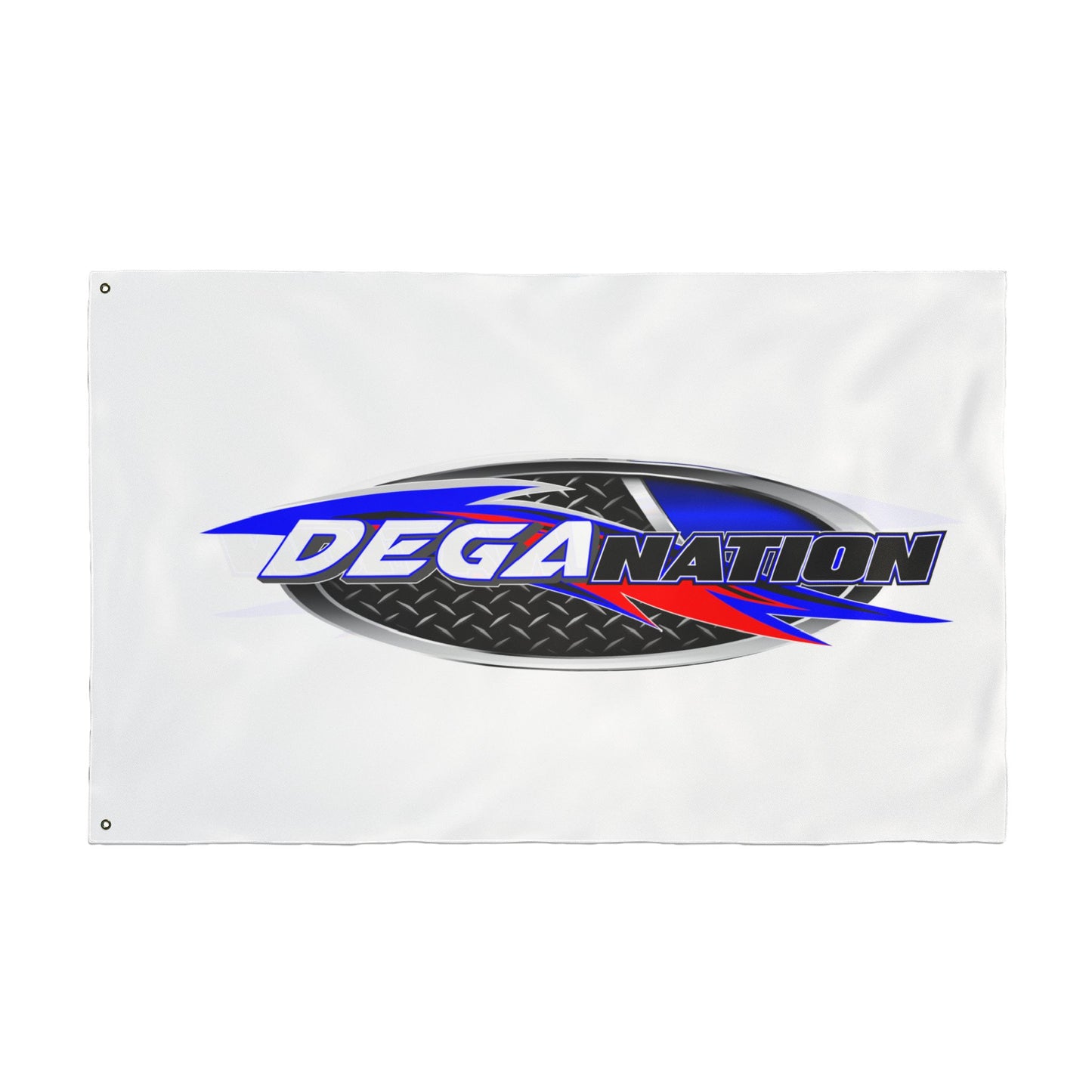 DegaNation Racing Flag — Double-Sided Motorsport Banner