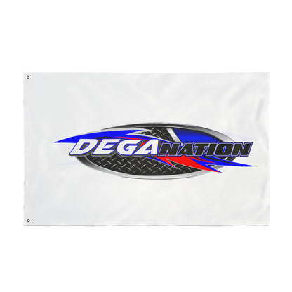 DegaNation Racing Flag — Double-Sided Motorsport Banner