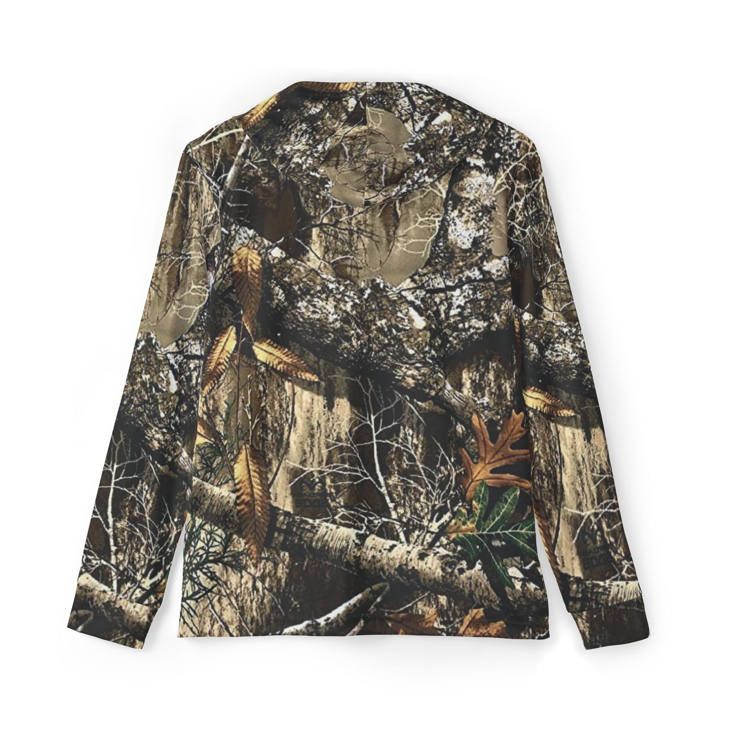 Camo Men's Sports Warmup Hoodie — All-Over Realtree-Style Hunting Print