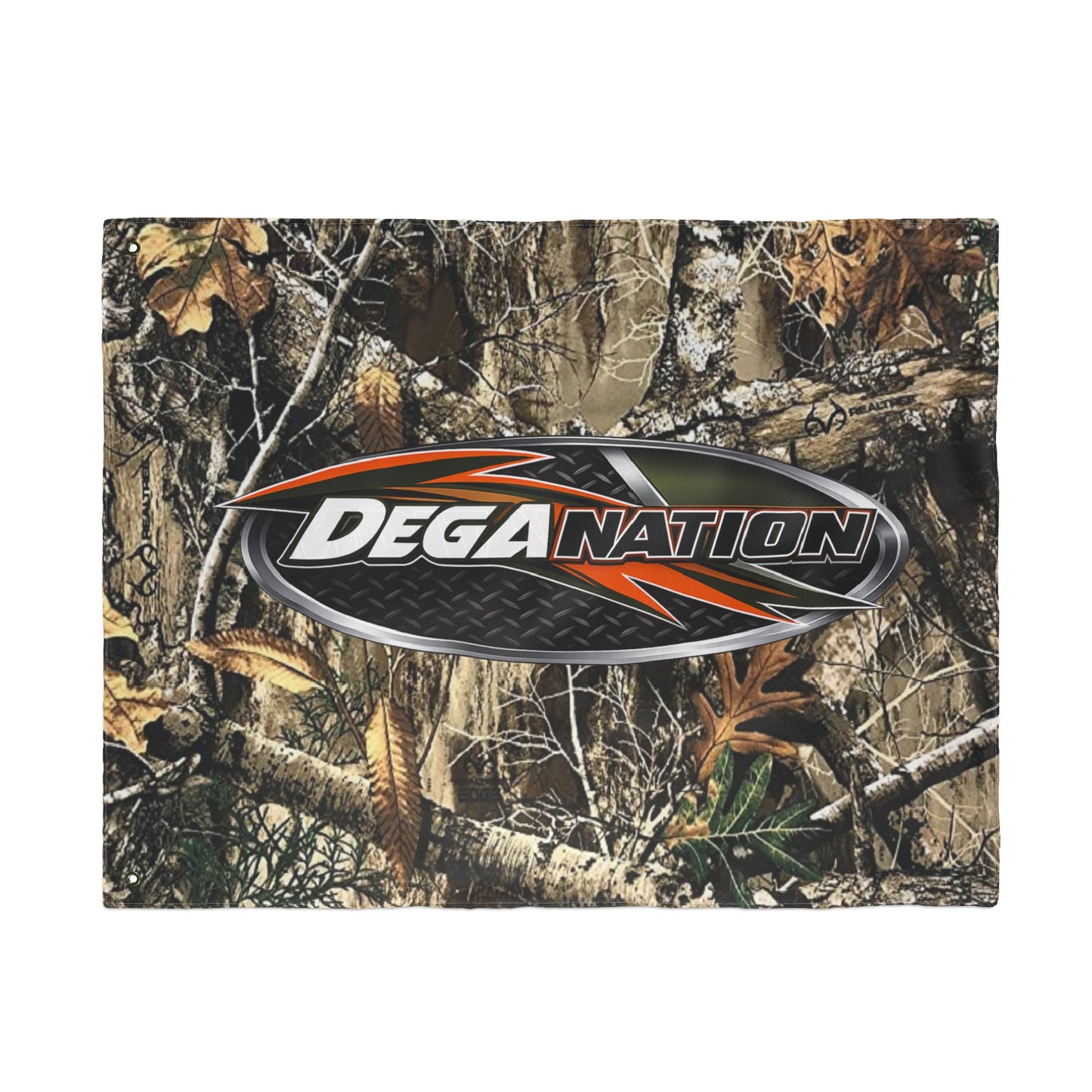 DegaNation Camo Double-Sided Flag — Outdoor Hunting & Truck Banner