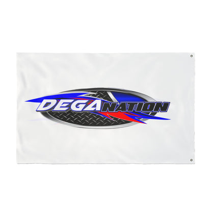 DegaNation Racing Flag — Double-Sided Motorsport Banner
