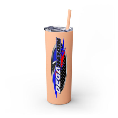 Degamination 20oz Skinny Tumbler with Straw - Perfect for Racing Enthusiasts