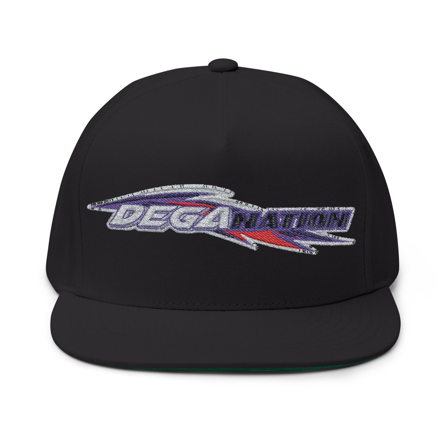 Stylish Flat Bill Cap - Embroidered DESA Nation, Sporty Hat, Gift for Sports Fans, Custom Snapback, Fashionable Headwear