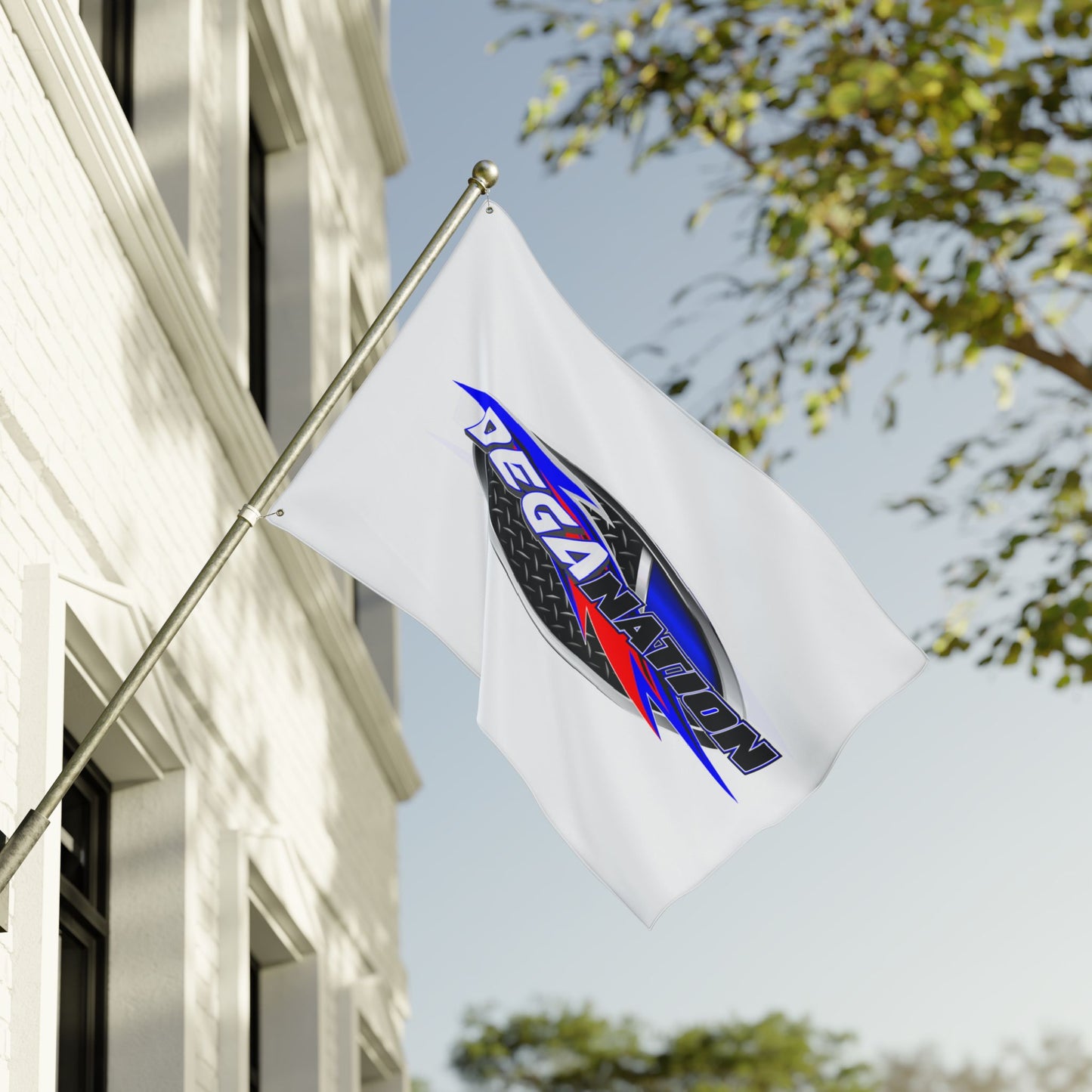 DegaNation Racing Flag — Double-Sided Motorsport Banner