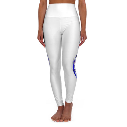 High Waisted Yoga Leggings with Vibrant Lightning Design