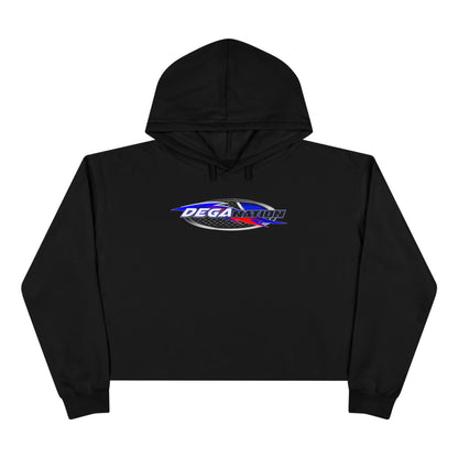 Stylish Crop Hoodie with Retro Racing Design - Perfect Gift for Sports Fans, Casual Wear, Spring Fashion, Comfortable Outerwear