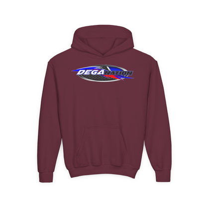 Youth Racing Hoodie with Dega Design, Kids Sweatshirt, Gift for Young Motorsports Fans, Race Day Apparel, Youth Casualwear