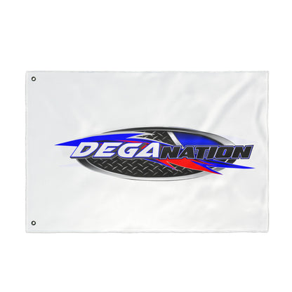 DegaNation Racing Flag — Double-Sided Motorsport Banner
